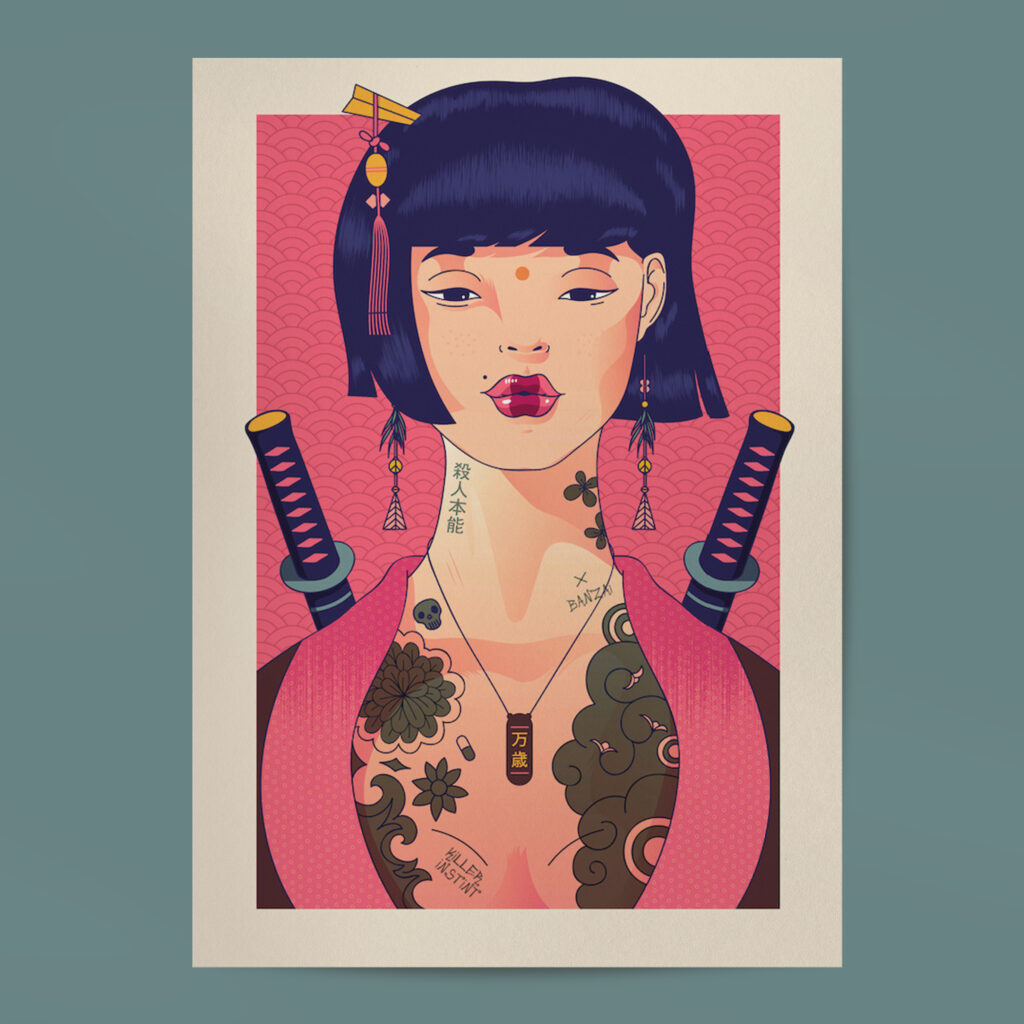 Lady Blue, print de Hugo Giner