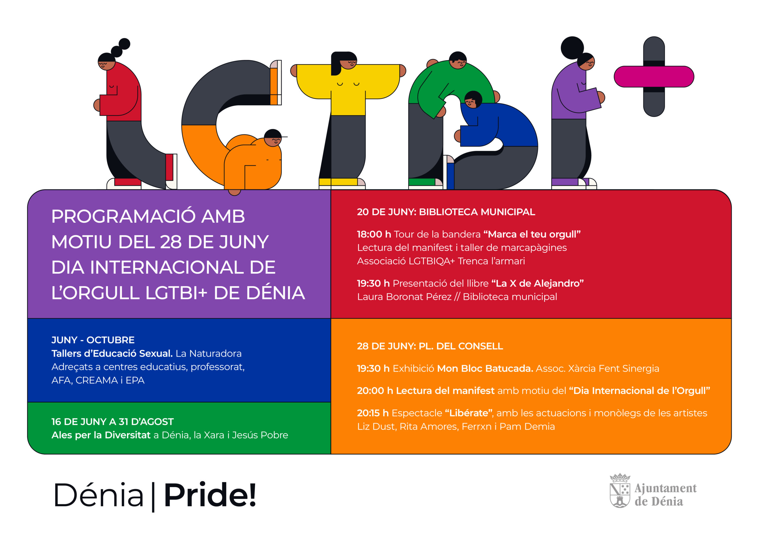 Desarrollo gráfico de la campaña del Orgullo LGTBI+ de Dénia 2025