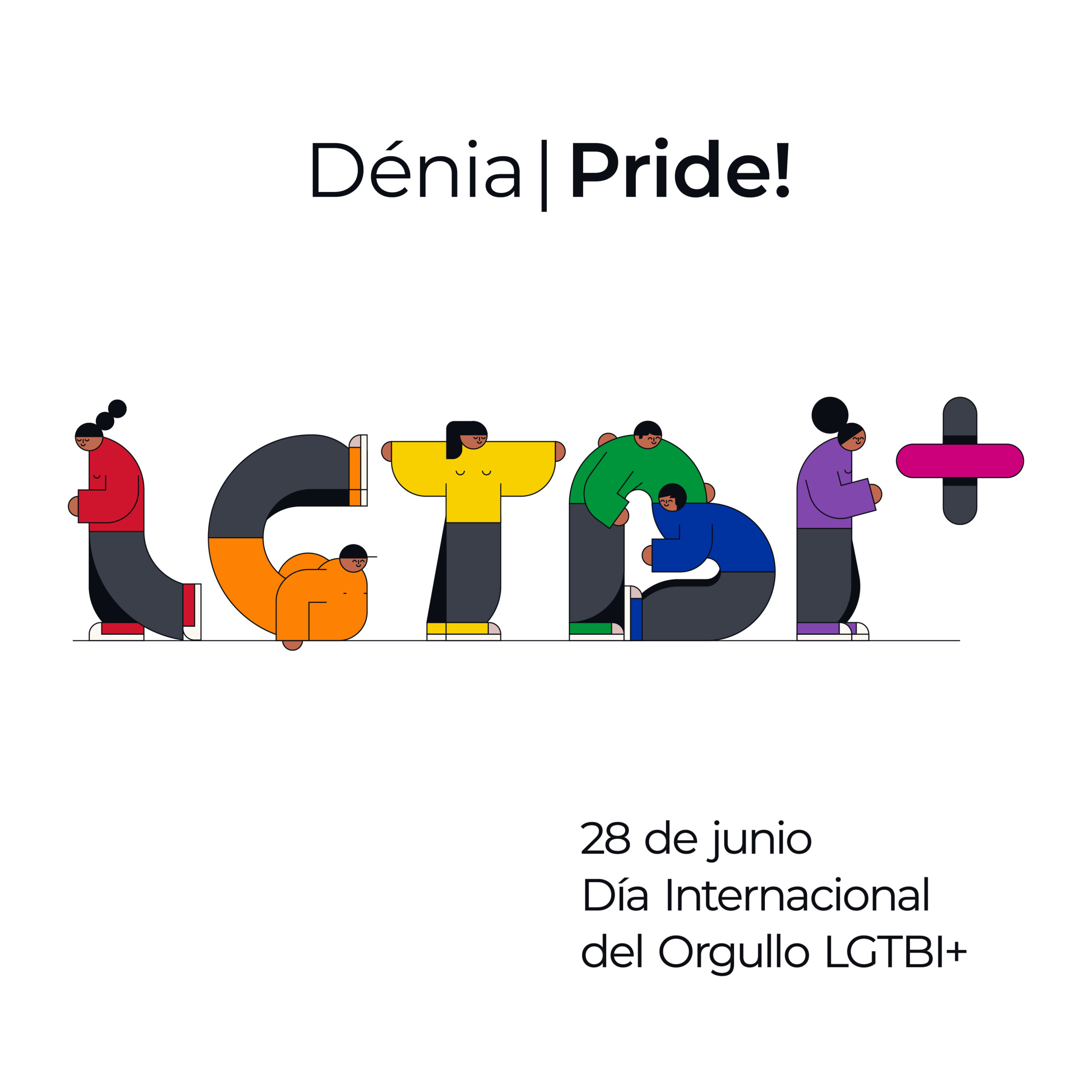 Detalle de la campaña ilustrada Orgullo Dénia 2025