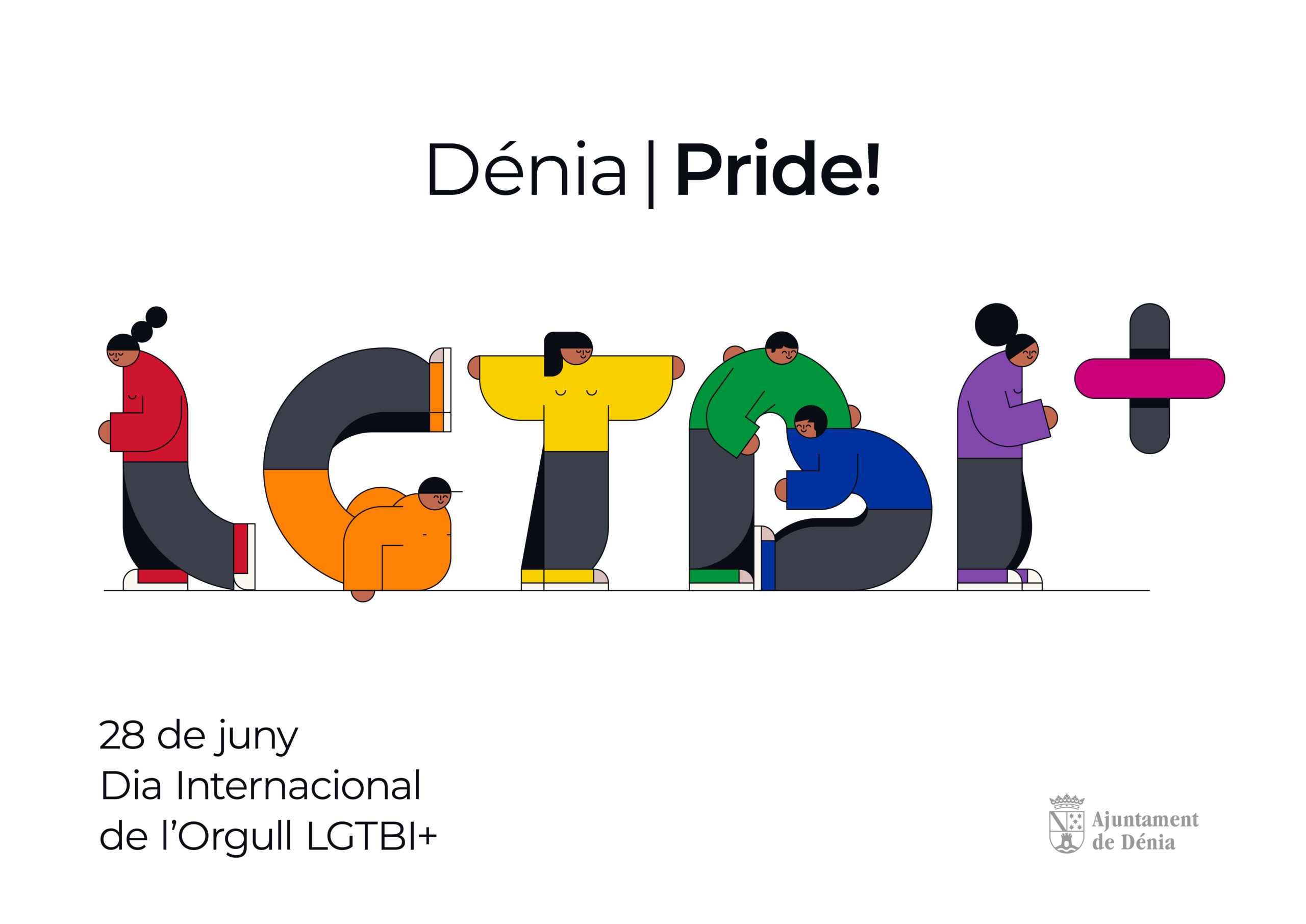Cartel ilustrado del Orgullo LGTBI+ de Dénia 2025