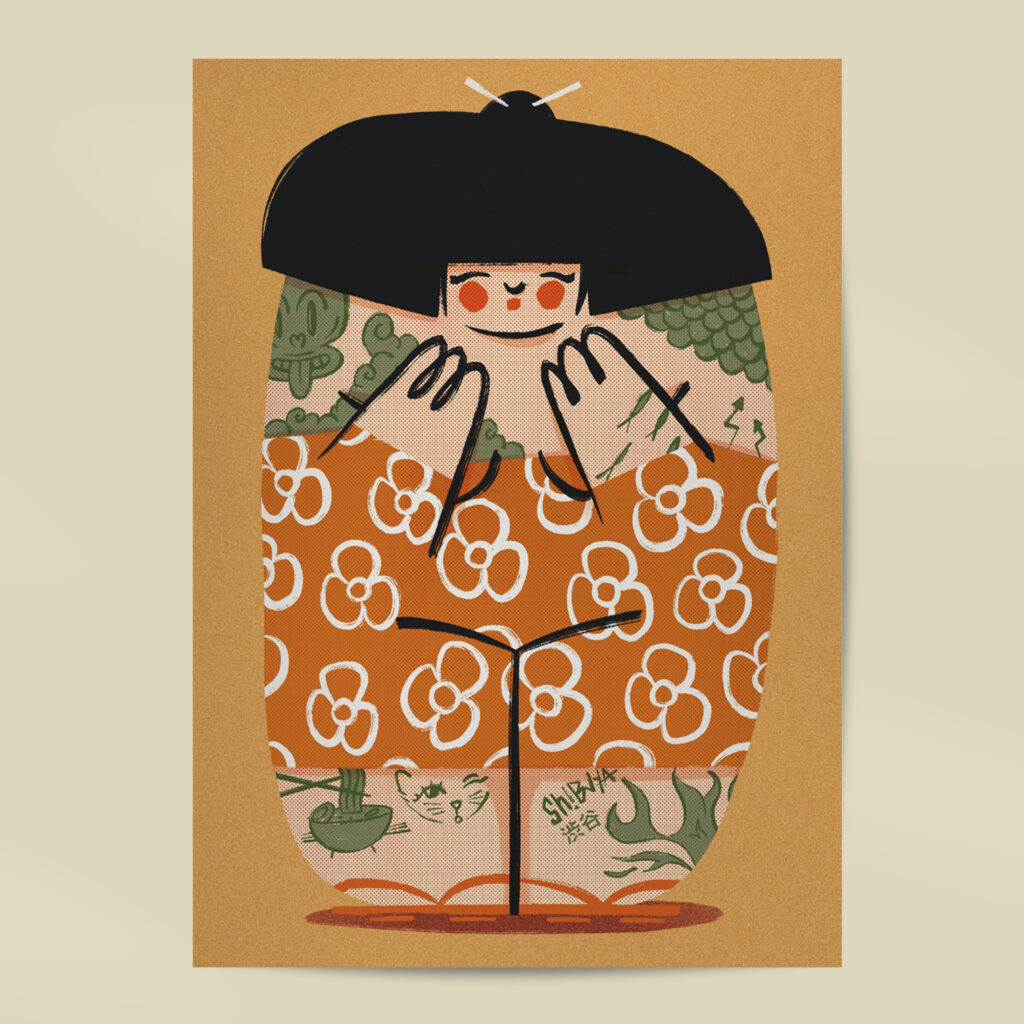 Ilustración Shibuya de Hugo Giner